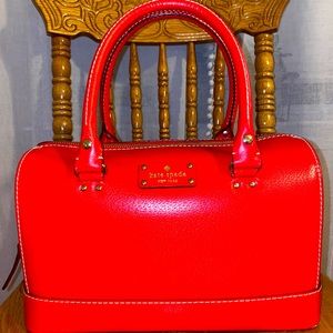 Kate Spade Red Bowler Bag